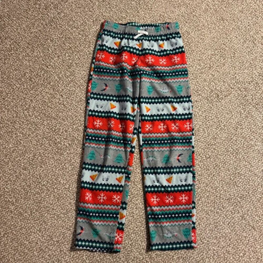 Cat & Jack Fleece Pajama Pants Boys L 12/14 Fair Isle Print Sleepwear